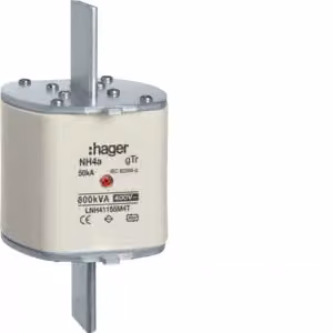 Cartuccia fusibile NH NH4a gTr 400 V 800 kVA 1155 A con indicatore centrale e manico in metallo