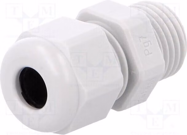 5 x Raccordi per cavi PG7, grigio chiaro, grado di protezione IP68, codice prodotto: 1.209.0700.14