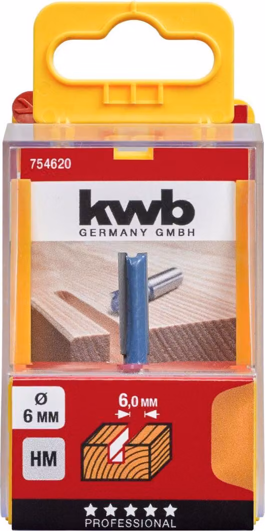 kwb 754620 Fresa per scanalature Lunghezza utile 20 mm Diametro del gambo 8 mm (754620)