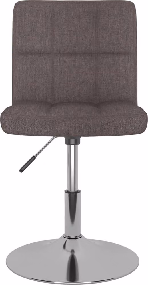 vidaXL Sedia da pranzo girevole in tessuto taupe
