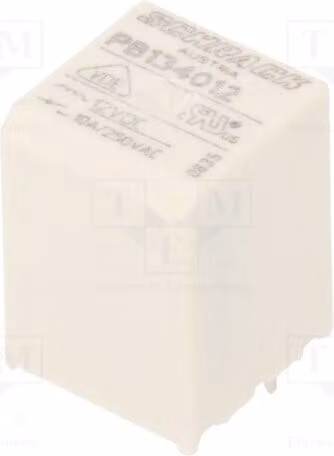 1 relè: elettromagnetico. Bobina: 12 VDC, 10 A / 250 VAC. Codice: 2-1415030-1. Elettromagnete