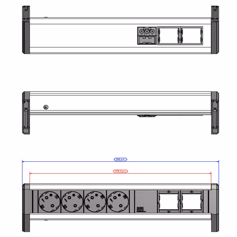 Bachmann Steckdosenleiste DESK 4xCEE 902.032 (902.032)