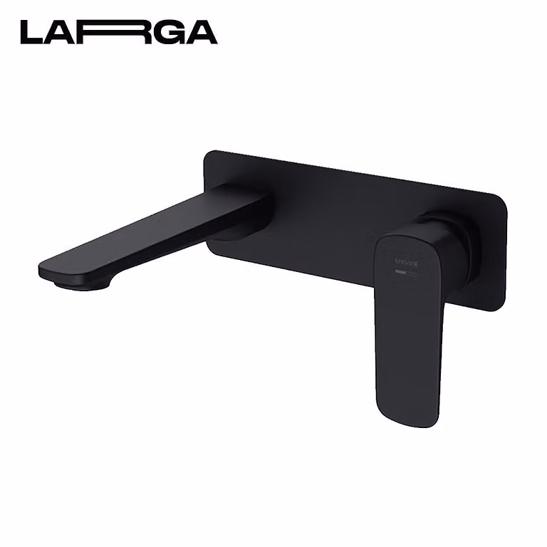 Miscelatore per lavabo con corpo miscelatore LARGA nero (S951-385)