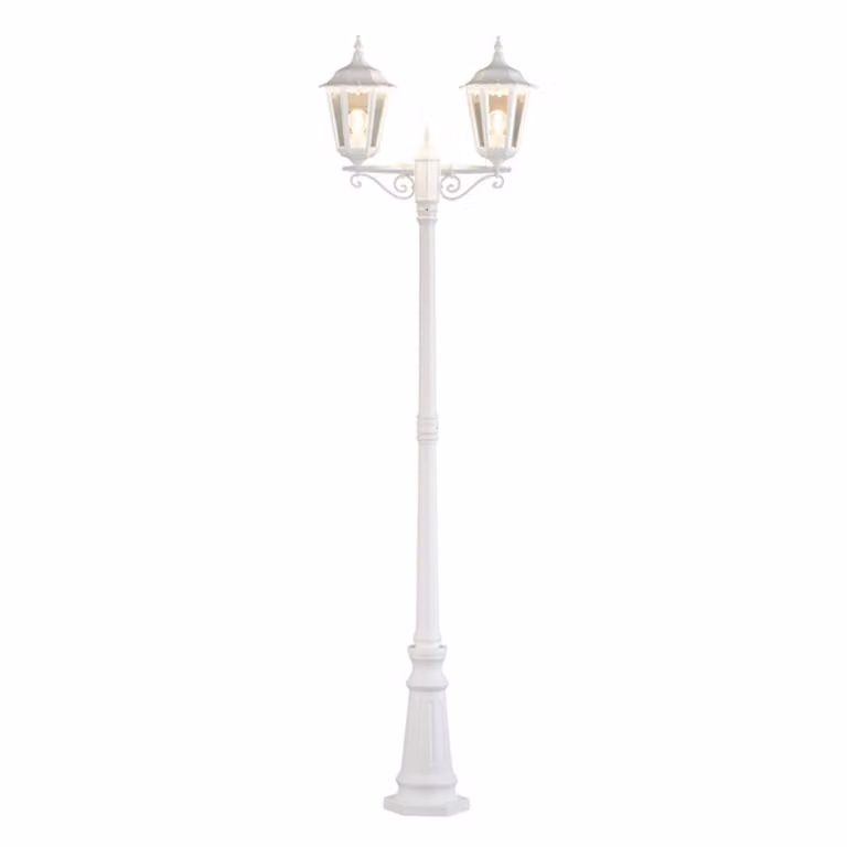 Konstsmide Firenze in alluminio laccato bianco con vetro trasparente