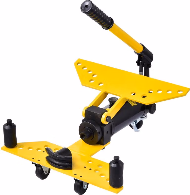 Curvatubi/macchina curvatubi - Idraulica da 6 tonnellate - Per tubi in acciaio da 13–34 mm - 6 matrici - Con rulli - Uso industriale