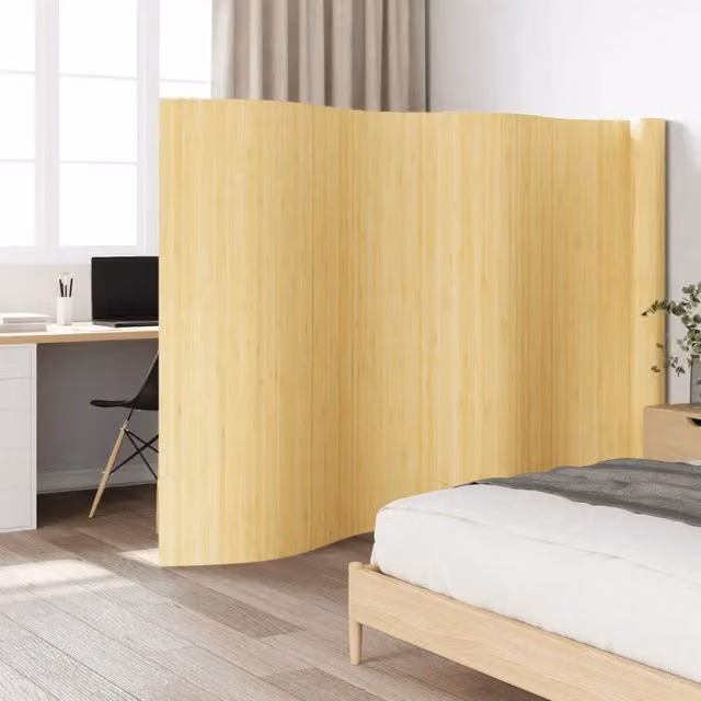 Divisorio Ambienti | Divider per stanze | Paravento Naturale Chiaro Larghezza 800 cm Altezza 165 cm in Bamb¨´