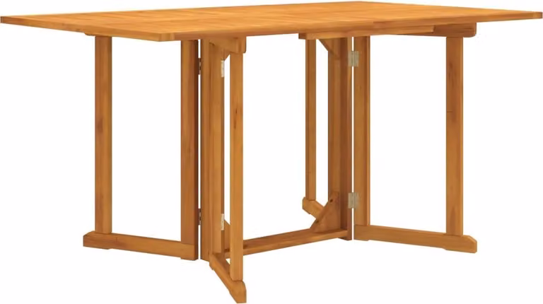 The Living Store Tavolo da giardino pieghevole Butterfly 150x90x75 cm in teak massiccio