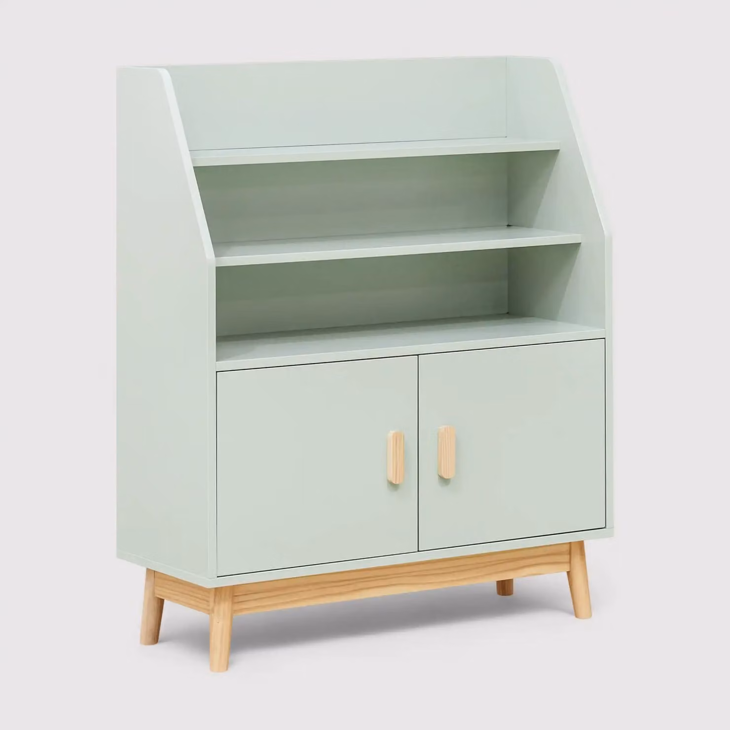 Oroya - Libreria verde per cameretta dei bimbi con 3 ripiani