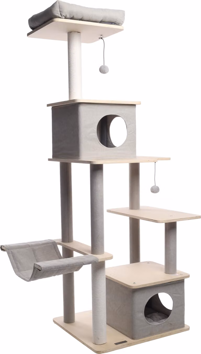 Albero per graffiare Flamingo Luisa, colore grigio