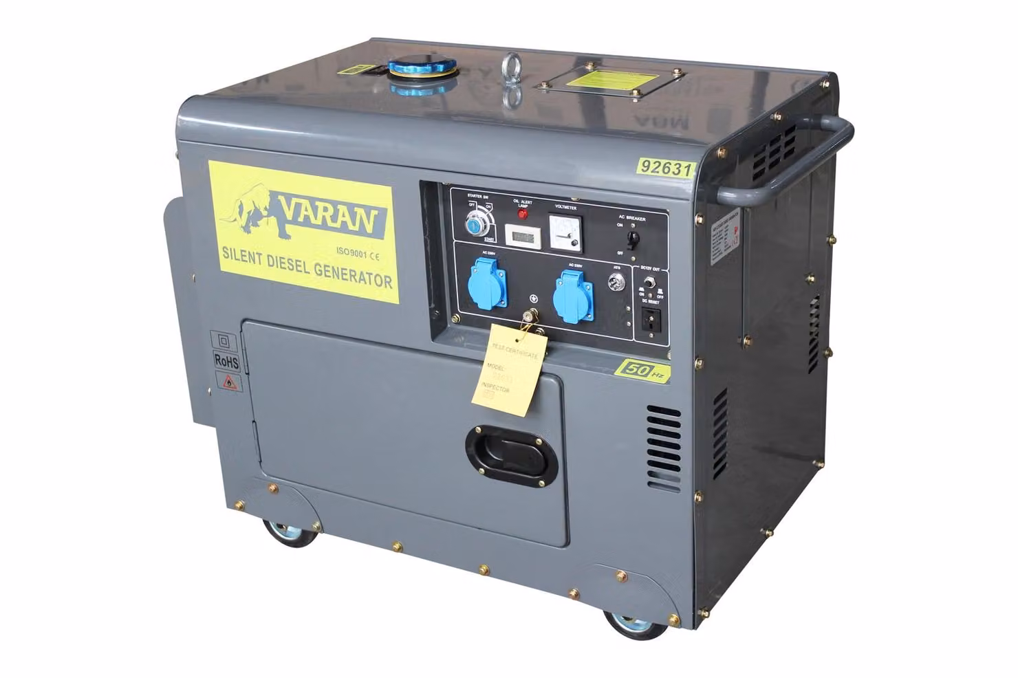Varan Motors - 92631 GENERATORE DI ENERGIA GENERATORE DI EMERGENZA 5,5kW 2x230V+12V DIESEL