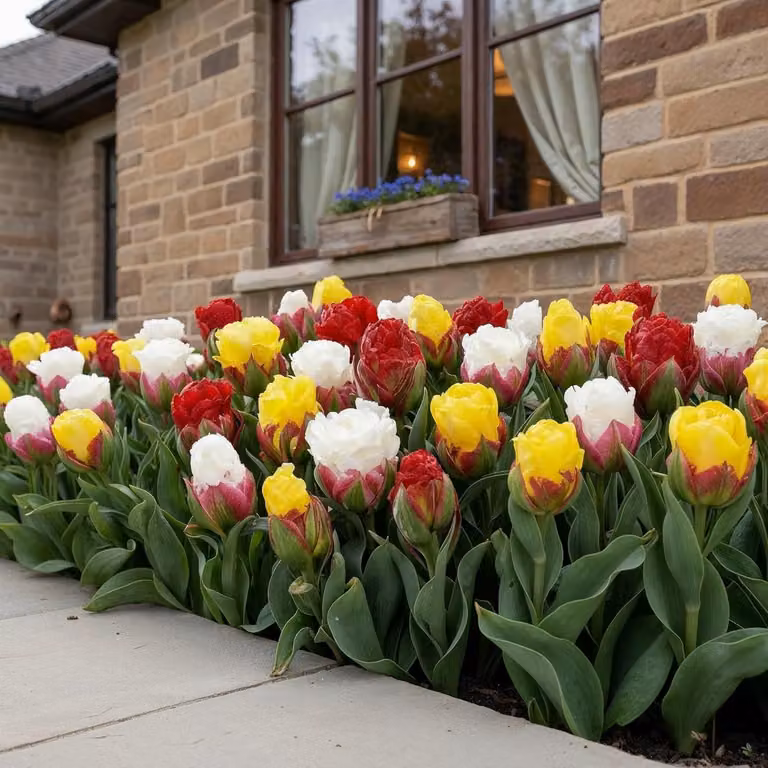 Bulbi di tulipano resistenti al freddo, perenni, varietà "Sorbetto" - 6 bulbi - Piante vere provenienti dall'Olanda - Bulbi di tulipano per giardino e balcone (bulbi grandi, senza semi, non artificiali)