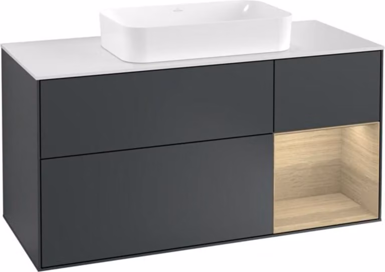Mobiletto V&B Finion 120cm, Pl w m, Rg r Oa ven, md bl. m Lac