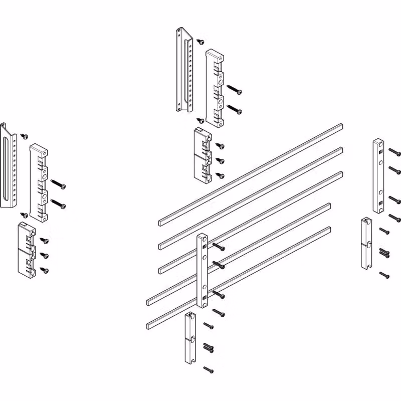 Modulo barra collettrice ABN a incasso 2FB/3RE 60 mm con CU 12x5 mm, a 5 poli, EBM 32 mm MTSC23615