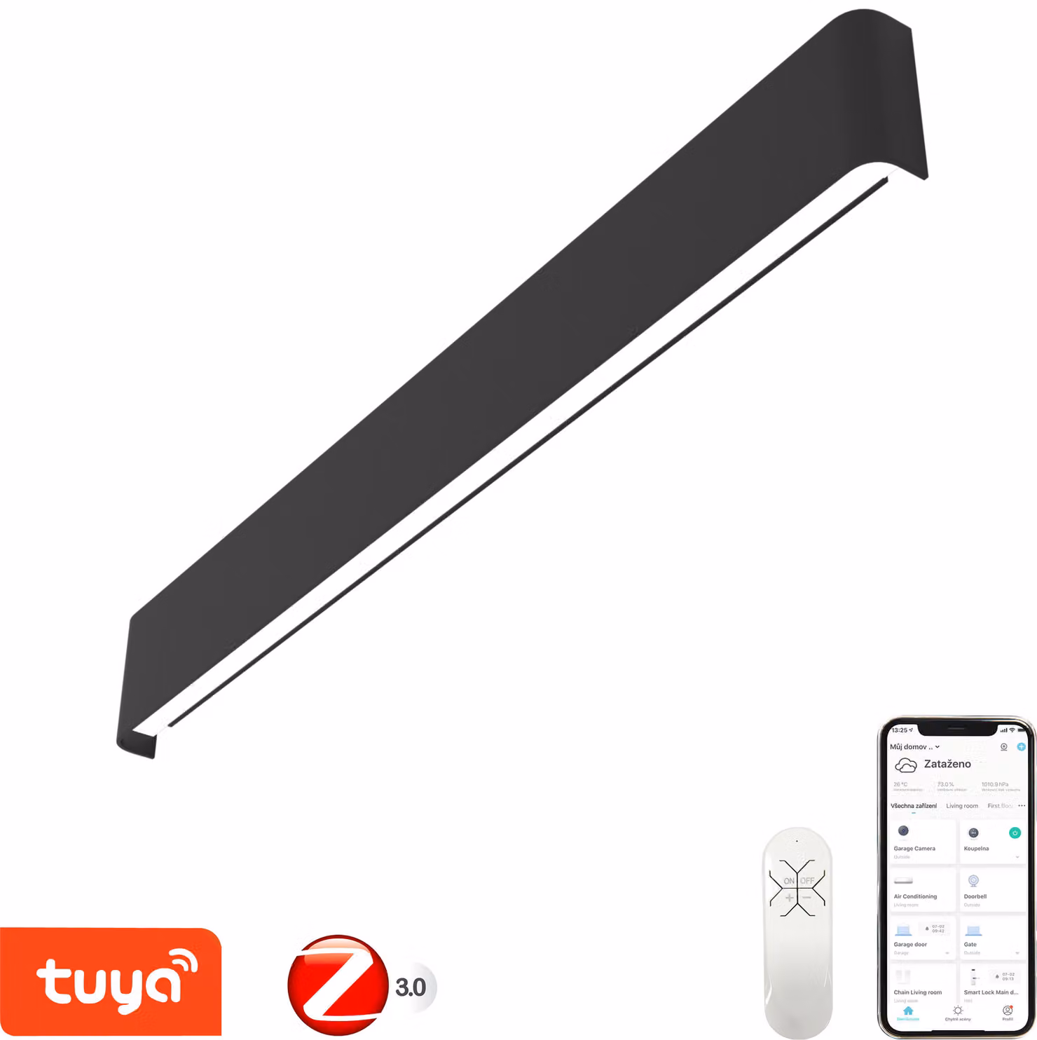 Immax NEO LINEA Applique intelligente 76cm 40W nero Zigbee 3.0