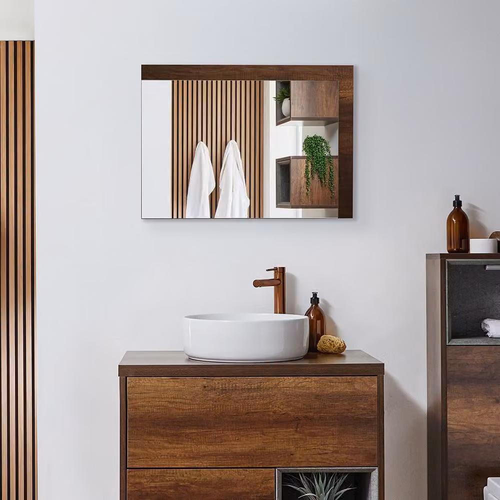 Specchio Bagno Rovere Scuro 500x700mm – Hoxton
