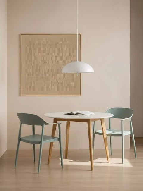 Tavolo da pranzo rotondo Basic Kenay Home bianco