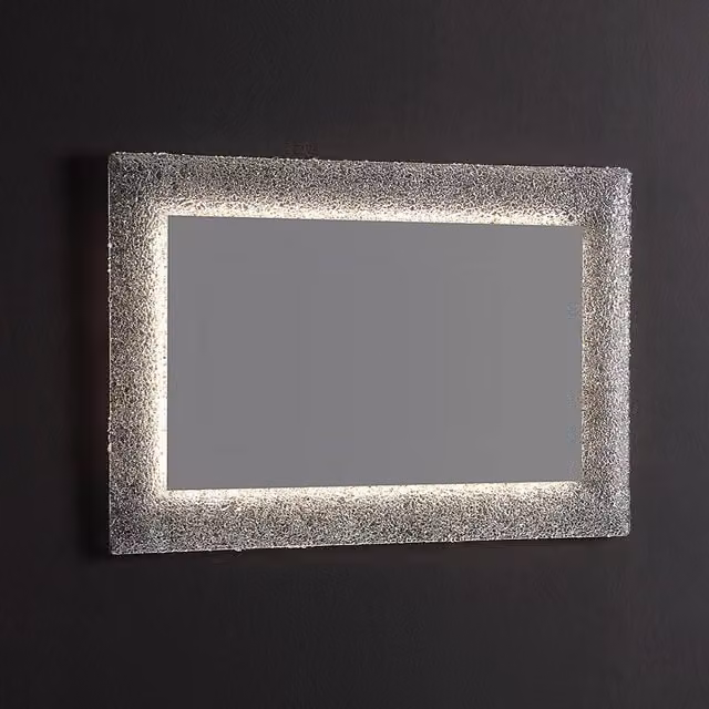 Specchio in vetro fuso retroilluminato 90x62