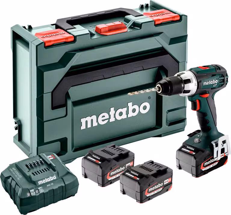 Metabo BS 18 LT SET - Trapano/avvitatore a batteria - 2 velocità - mandrino per trapano con chiave 13 mm - 60 N-m