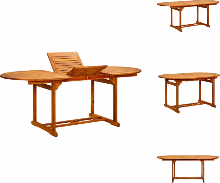 vidaXL Tavolo da giardino 200x100x75 cm in legno massiccio di acacia - Tavoli da giardino