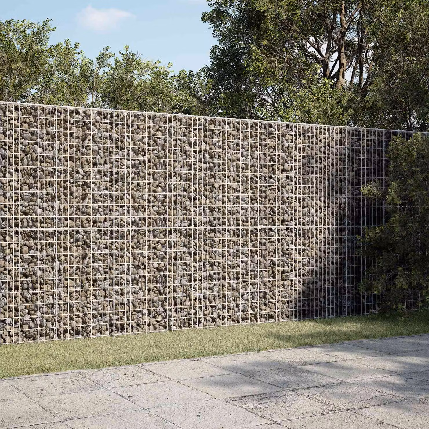 vidaXL Gabione con Filo da 3,5 mm e Rete da 5x10 cm 200x10x200 cm