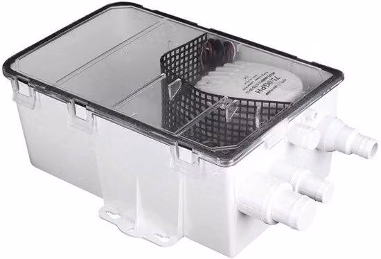 Pompa per acque reflue da 12V, con una portata di 750 galloni all'ora - cavo da 85 cm - materiale ABS - filtro - controllo interno - pompa per lo smaltimento delle acque reflue