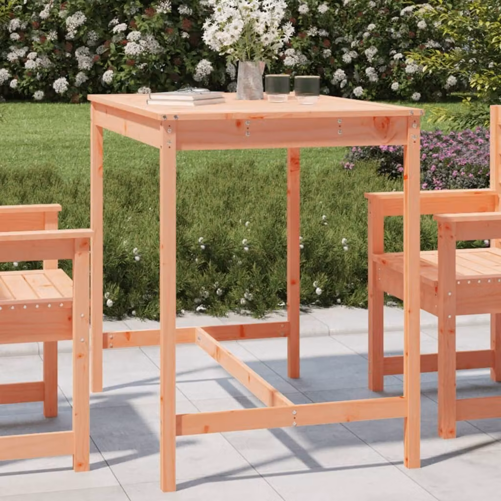The Living Store tavolo da giardino 121x82,5x110 cm in legno massiccio di abete Douglas