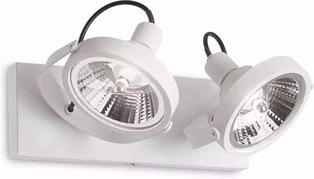 Plafoniera Moderna Ideal Lux Glim in Metallo Bianco con Luce Calda 3000K e Lampadine GU10 Incluse