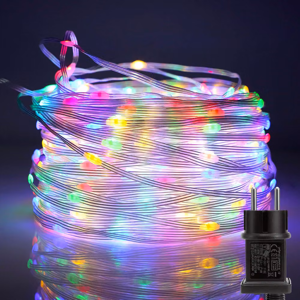 10m 100 LED luci fiabesche 8 modalità di luce impermeabile interno festa giardino decorazione luci di Natale, colorato