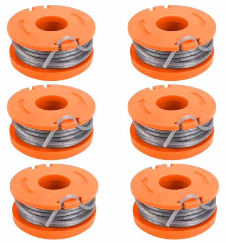 INF Bobine per decespugliatore 8 pezzi — ABS+Nylon, ricambio compatibile con Worx WG150, WG151 e Spear & Jackson