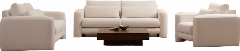 Luxuriöse Weiße Sofagarnitur Designer Wohnzimmer Textil Couchen 3tlg Set