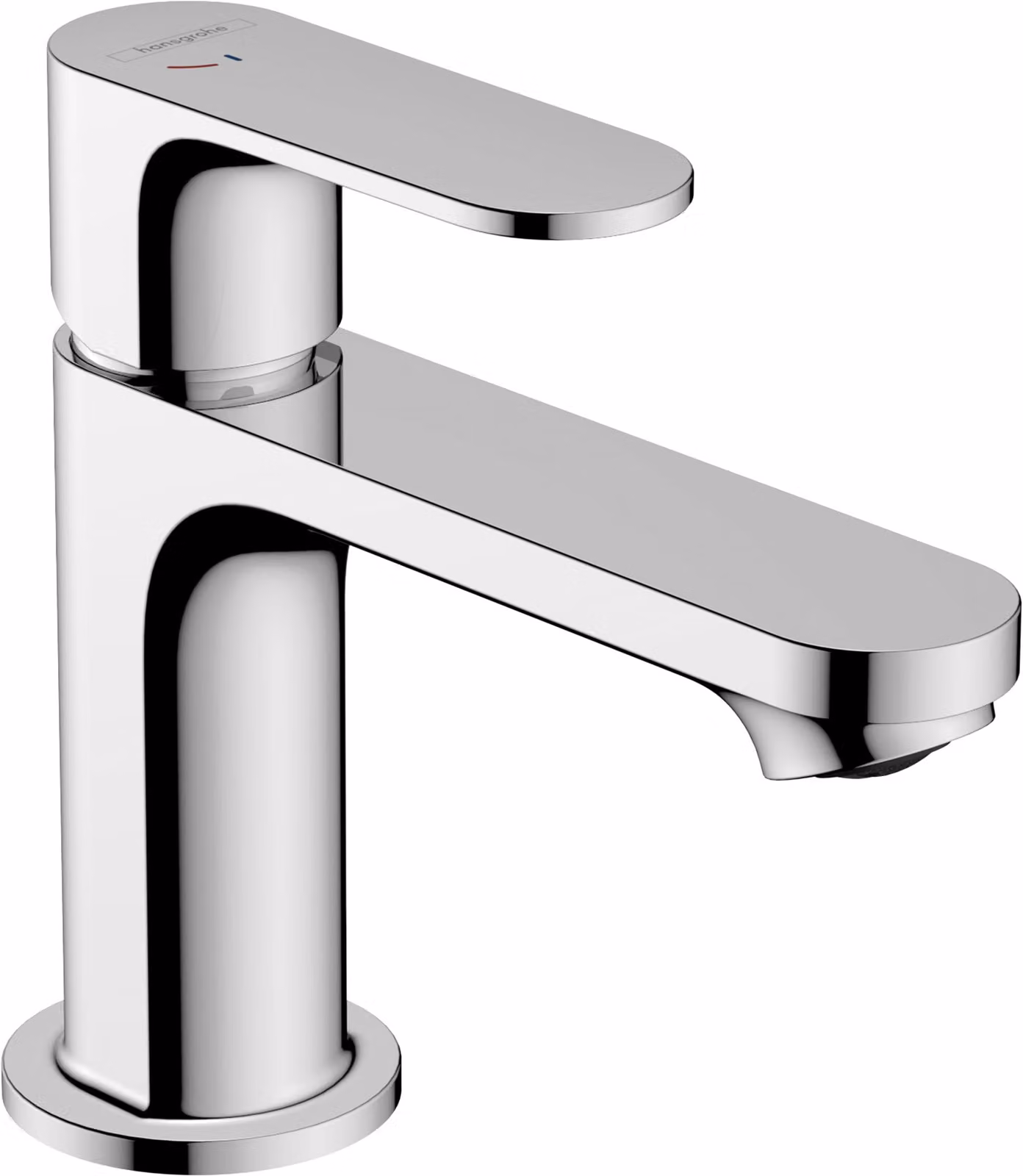 Rubinetto per lavabo Rebris S, cromo, 84 mm, tecnologia CoolStart, EcoSmart+