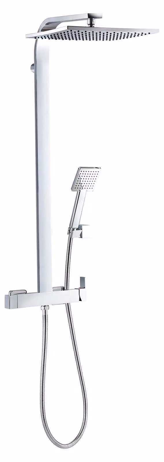 Set doccia Palermo Touch, un getto, cromato, soffione quadrato 30x30 cm