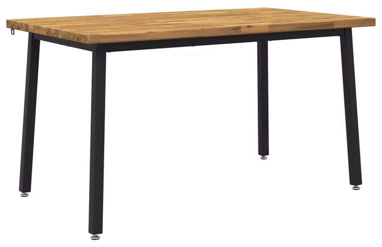 140 x 70 x 75 cm. Mobile in legno massello di acacia, bianco e nero