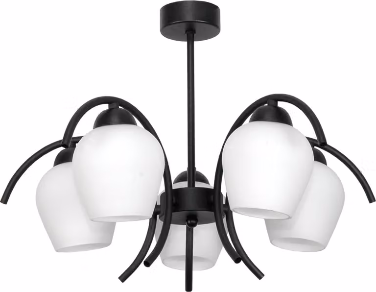 Lampada A Sospensione In Vetro Nero E Bianco 15-320 Dani