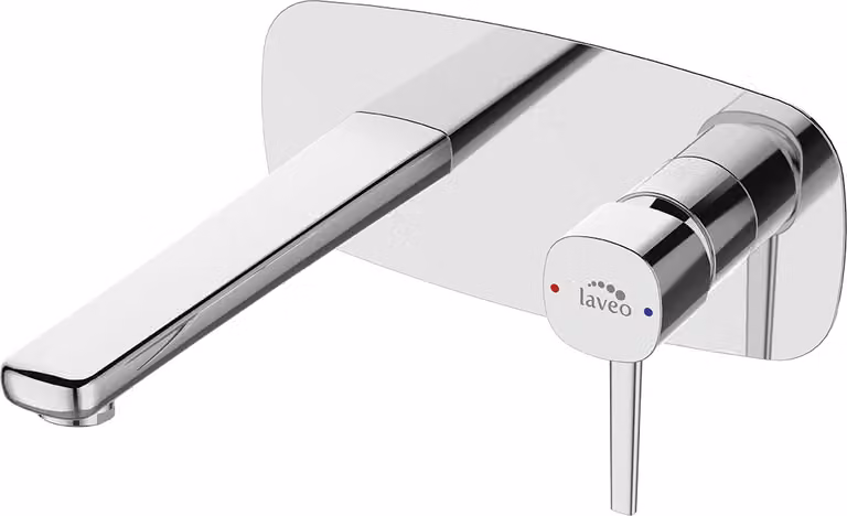 Miscelatore da incasso per lavabo con presa Klik Klak cromo argento Pola Laveo