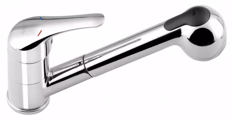 Bruckner Hoffer - Miscelatore per lavello con doccia estraibile, cromo 424.070.1