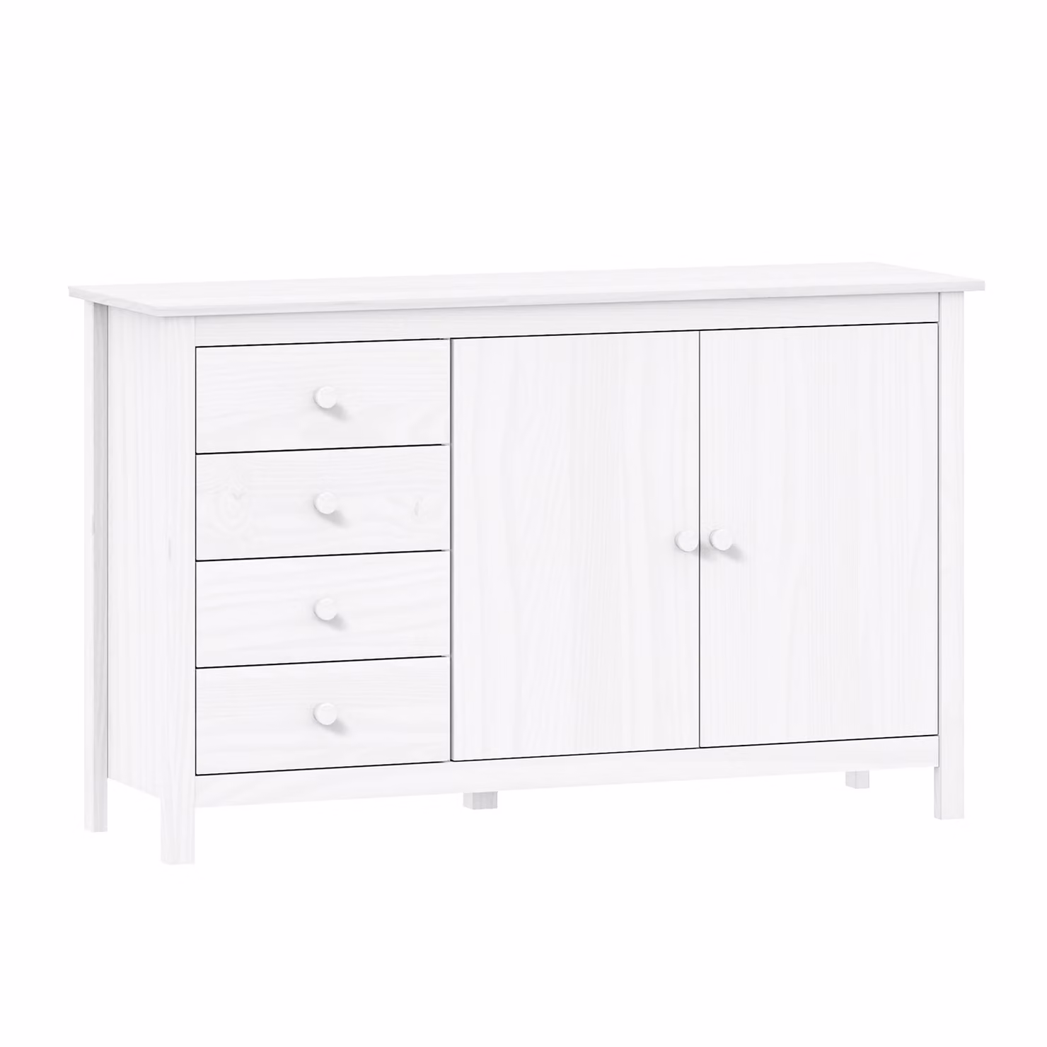 Comò 2 ante + 4 cassetti TORINO bianco