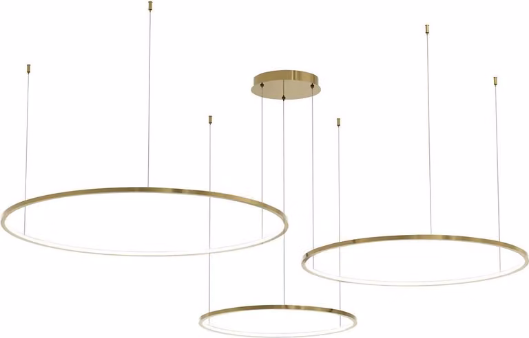 Lampada a sospensione ad anello LED SATURNO Oro 100W 4000K di Milagro