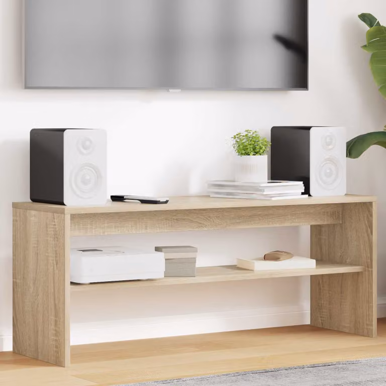 Mobile TV vidaXL in legno ingegnerizzato Rovere Sonoma, marrone, L 100 x P 30 x H 40 cm