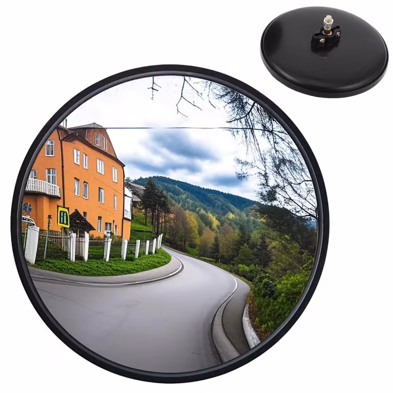 Specchio convesso da 17 cm, grandangolo, specchio di sicurezza, infrangibile