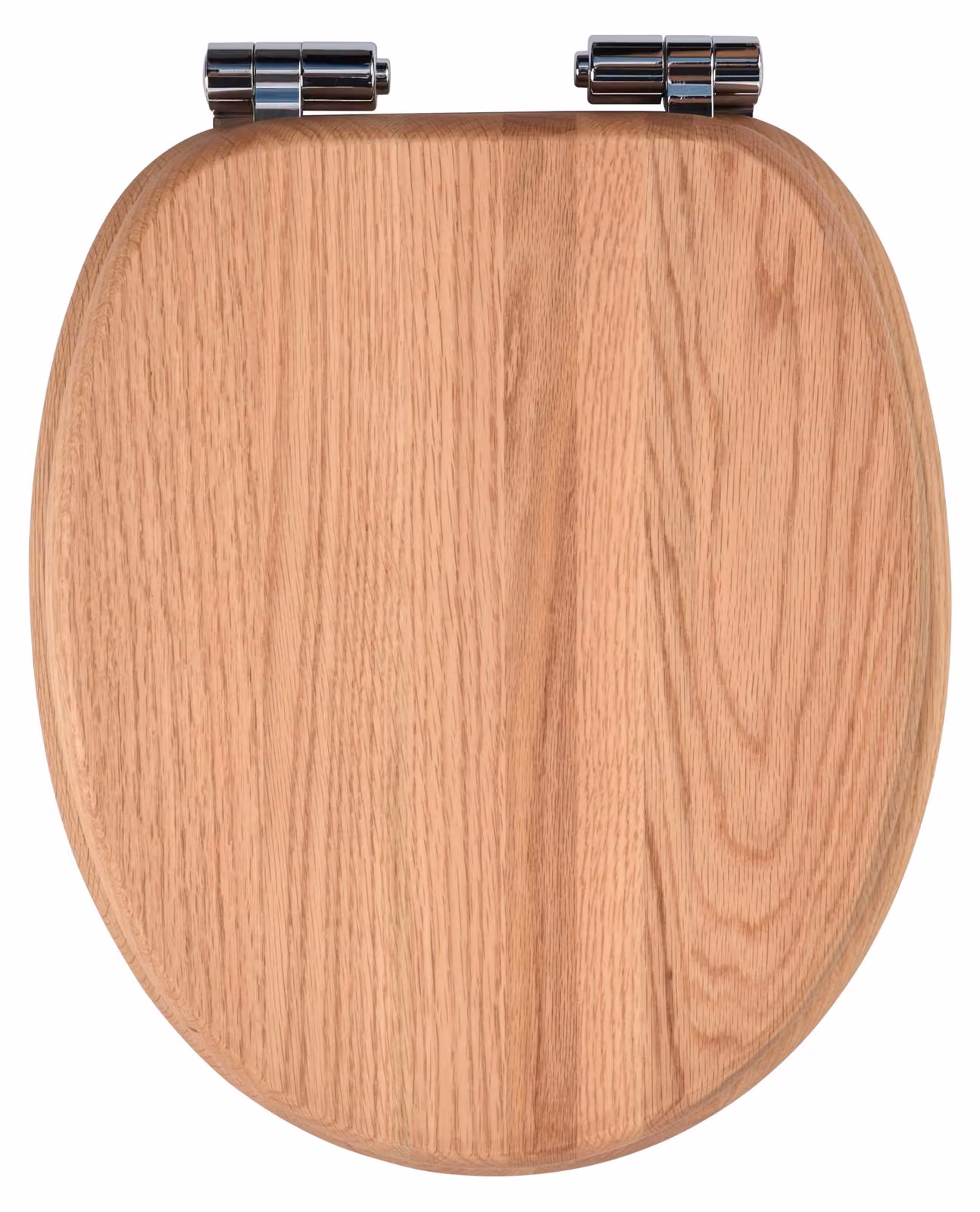 Copriwater in legno di quercia, con sistema di chiusura ammortizzata, di dimensioni standard, per il bagno