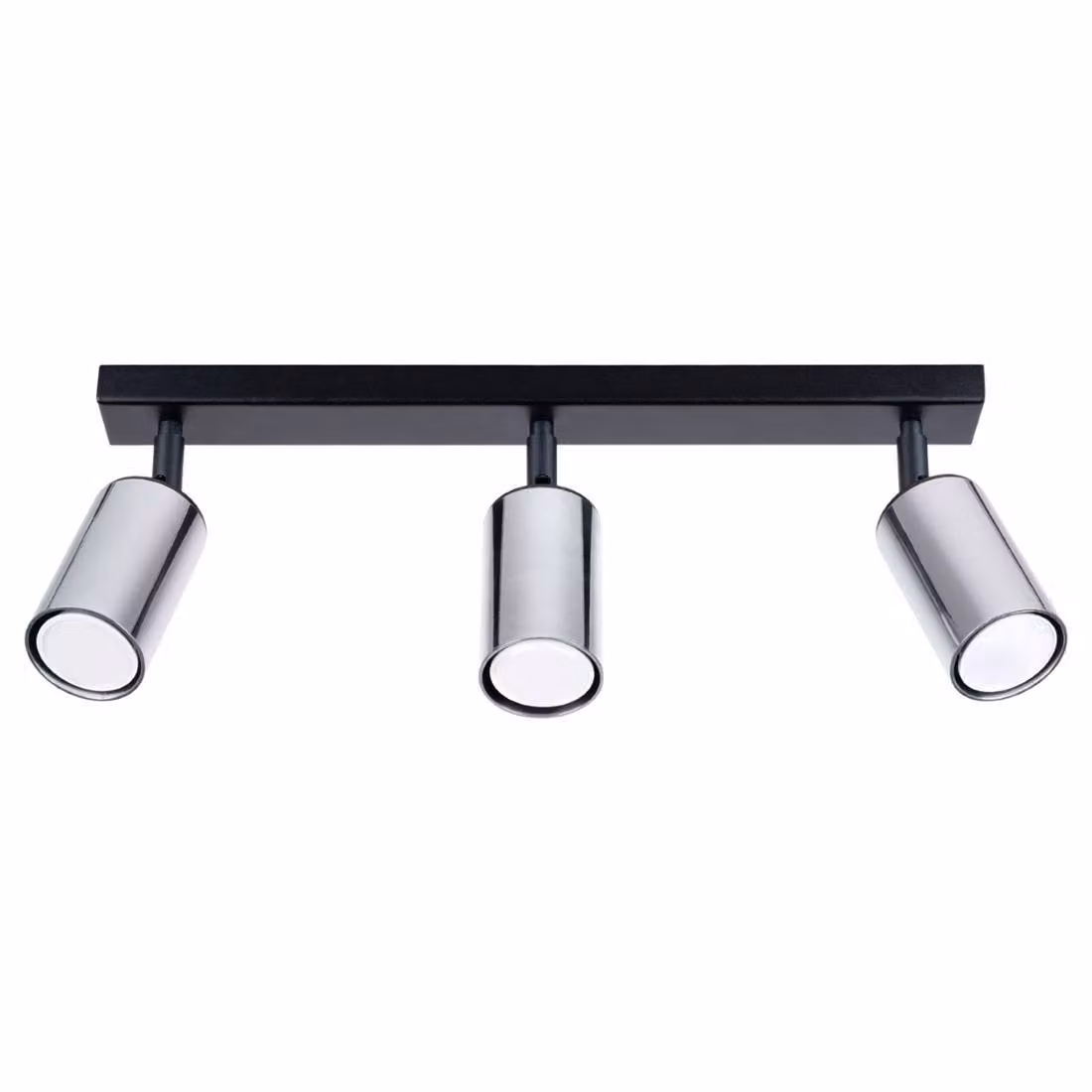 Lampada da soffitto WINX 3 nero/cromo 3xGU10 10W acciaio 18.5x6x45cm Sollux Lighting