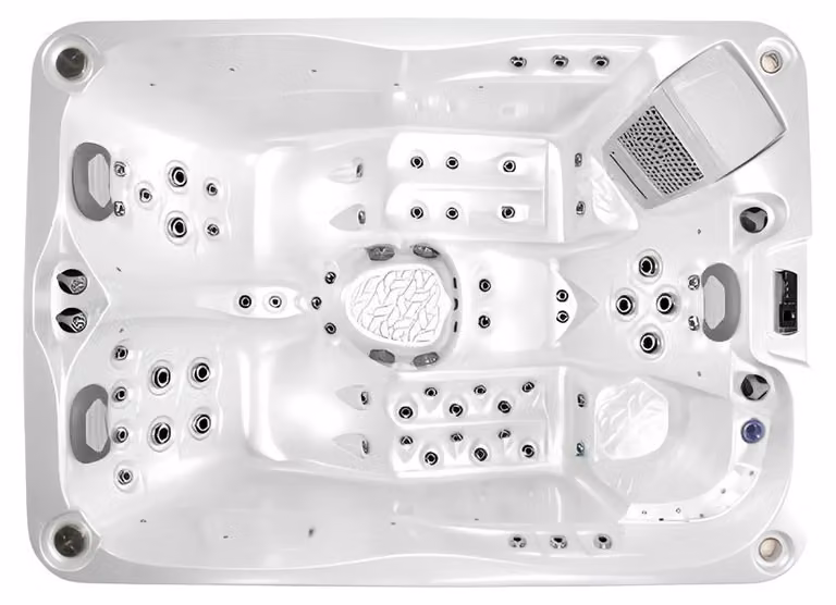 Hydromassagewanne Whirlpool Spa Pool Outdoor Massagebad Blubberbad 216x156 cm
