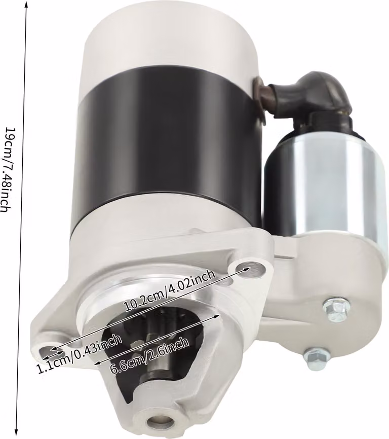 Motore di avviamento per generatore diesel - Potenza: 1 kW - Tensione: 12 V - Materiale: metallo - Adatto per piccoli coltivatori
