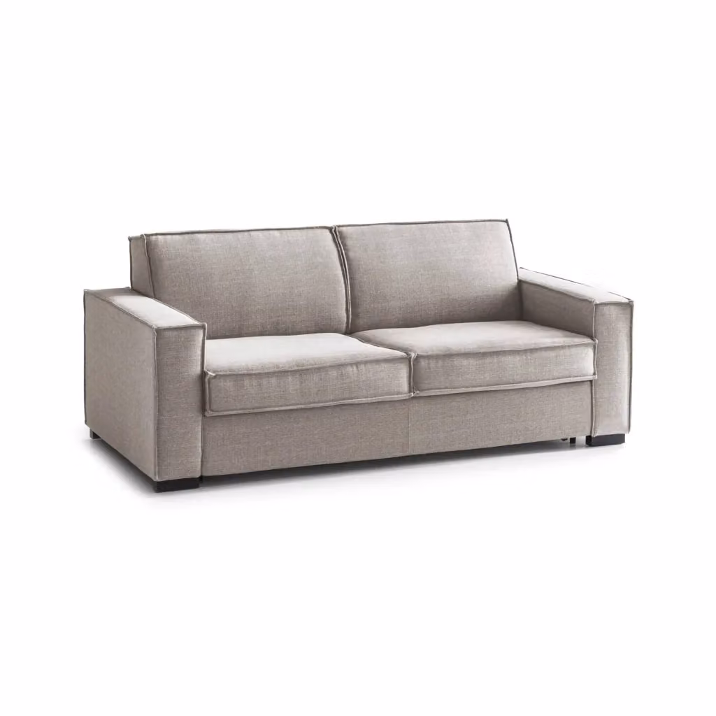 Divano Letto Asteroide Talamo Italia, Divano 3 posti con funzione letto e coperture rimovibili, Tessuto Beige, L: 220 cm, P: 95 cm, H: 90 cm – 2