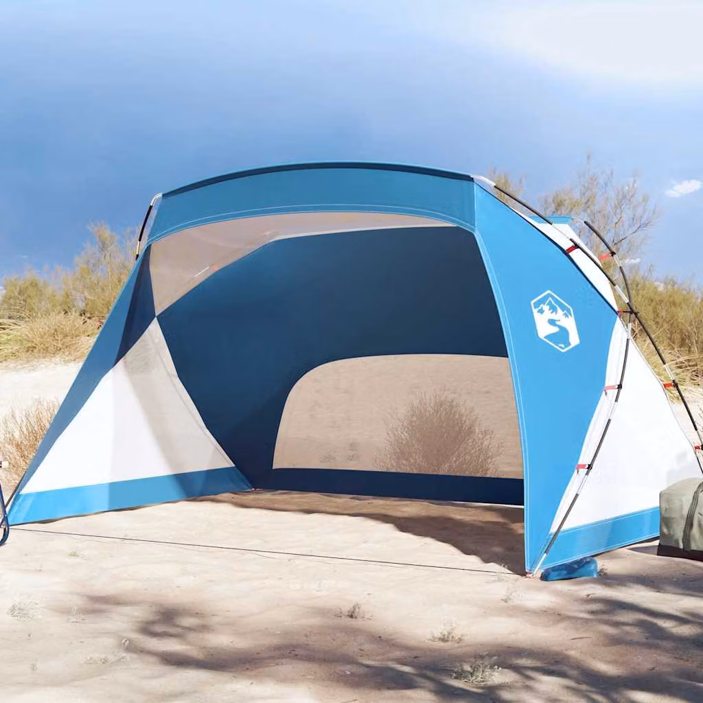vidaXL Tenda da Spiaggia Azzurra in Poliestere 185T L: 274 cm, P: 178 cm, H: 170/148 cm