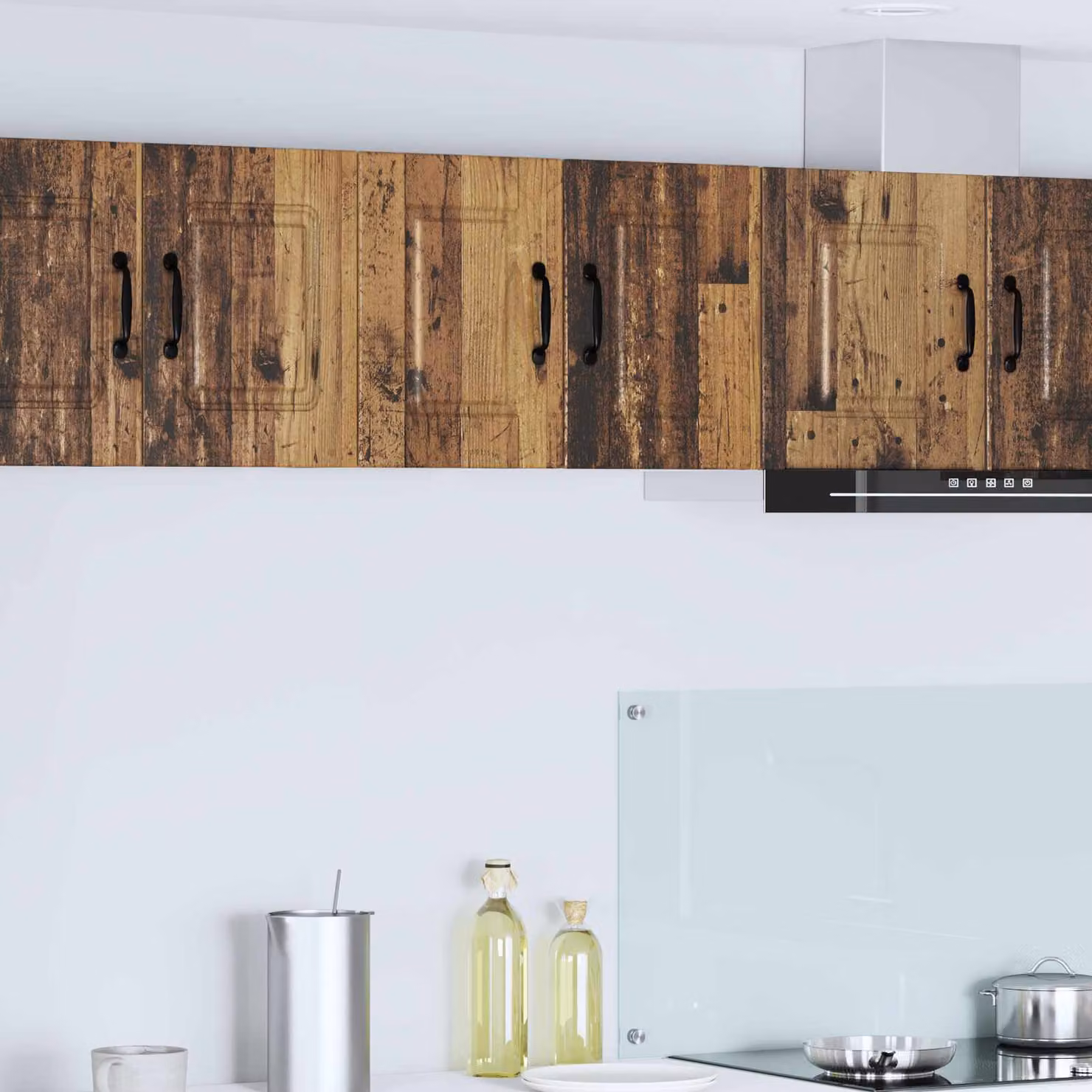 Armadietto a muro vidaXL PORTO in legno vecchio marrone con ante a battente L: 30 cm, P: 31 cm, H: 40 cm
