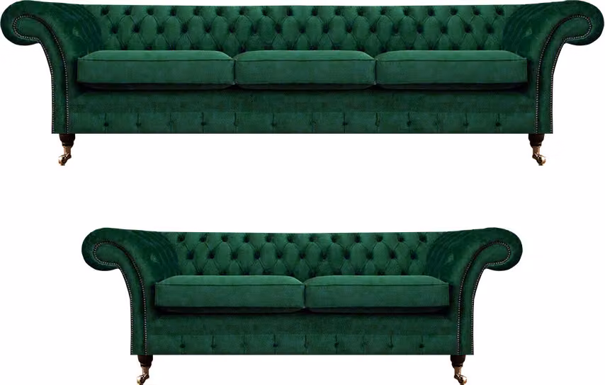 Sofagarnitur 2tlg Sofas Chesterfield Wohnzimmer Couchen 3+2 Polstermöbel