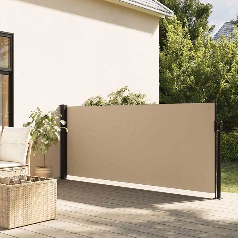 vidaXL Tenda da Sole Laterale Retrattile Beige L: 120 cm, P: 500 cm