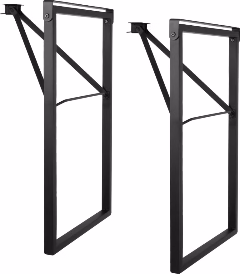Natural Goods Berlin telaio per tenda da birra RECHTECK, set per tenda da birra fai da te, telaio per tavolo pieghevole, telaio per panca, set per tendone, inossidabile, H70 x L42cm - tavolo, nero, 2 pezzi